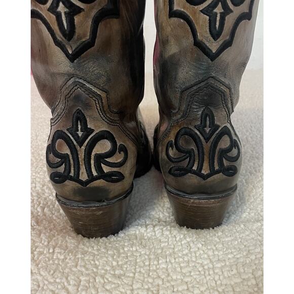 Corral Mens Cowboy Western Boots Brown Embroidered Leather 10M